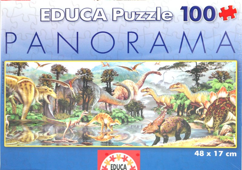 Иллюстрация 1 из 11 для Пазл-100 "Динозавры" (панорама) (13833) | Лабиринт - игрушки. Источник: Лабиринт