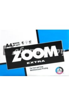 Бумага А4 ZOOM EXTRA, плотность 80 г/м кв., белая, 500 листов.