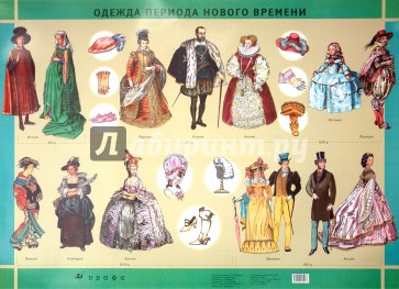 Плакат: Одежда периода нового времени