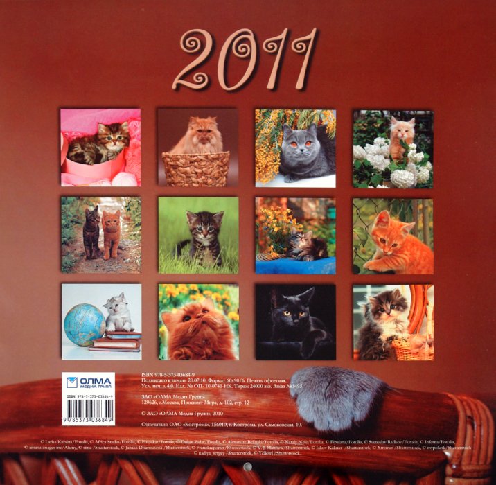 Иллюстрация 1 из 9 для Календарь 2011 "Котята" | Лабиринт - сувениры. Источник: Лабиринт