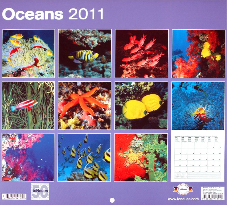 Иллюстрация 2 из 4 для Календарь 2011" Океаны" (4345-1) | Лабиринт - сувениры. Источник: Лабиринт