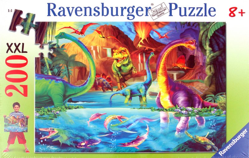 Иллюстрация 1 из 7 для Пазл "Земля Динозавров". 200 элементов (126514) | Лабиринт - игрушки. Источник: Лабиринт