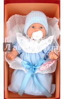 Кукла-младенец Мило в голубом, плачущий, 26см. (4406В).