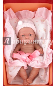 Кукла-младенец (девочка) Лео в розовом, 26см (4450).