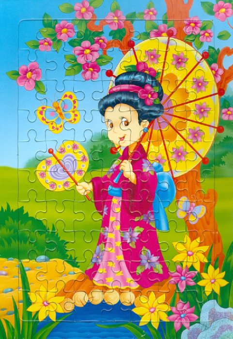 Иллюстрация 1 из 2 для Развивающие рамки. Девочка в кимоно | Лабиринт - игрушки. Источник: Лабиринт