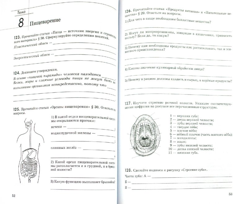 Готовые домашние задания рабочей тетради по биологии к учебнику колесова