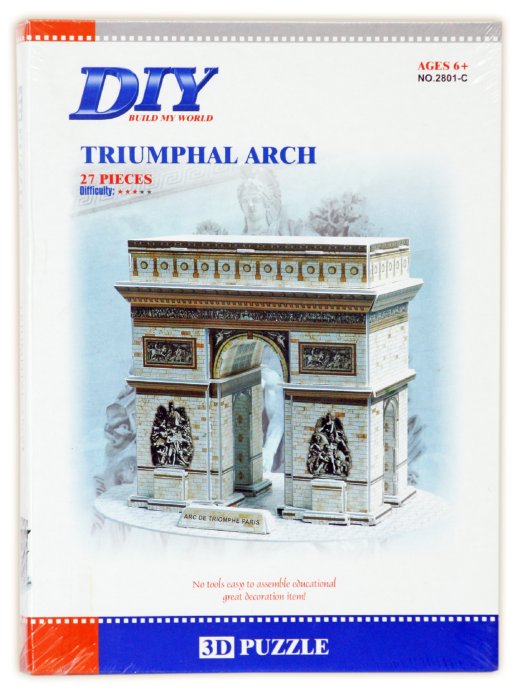 Иллюстрация 1 из 7 для Пазл 3D Триумфальная арка 27 деталей (2801C) | Лабиринт - игрушки. Источник: Лабиринт