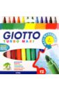 Фломастеры утолщенные Giotto Turbo Maxi, 12 цветов (076200).