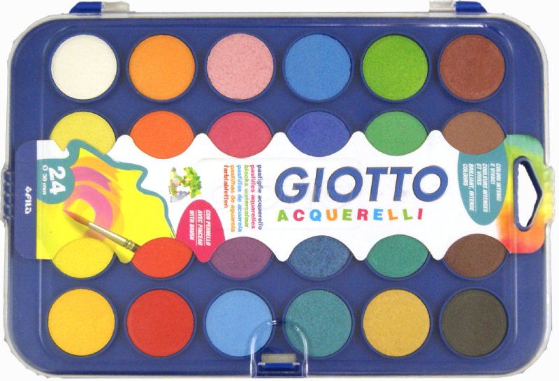Иллюстрация 1 из 2 для Краски акварельные сухие 24 цвета "GIOTTO Acquerelli" (332000) | Лабиринт - канцтовы. Источник: Лабиринт