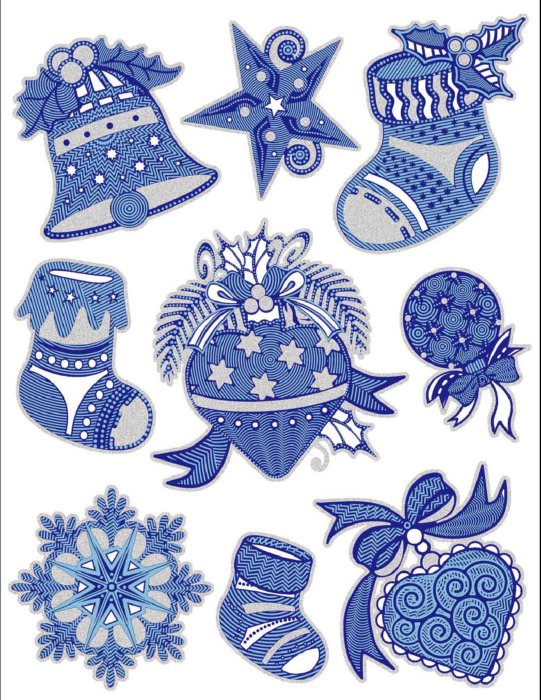 Иллюстрация 1 из 7 для Украшение новогоднее оконное "Елочные украшения" (22269) | Лабиринт - сувениры. Источник: Лабиринт