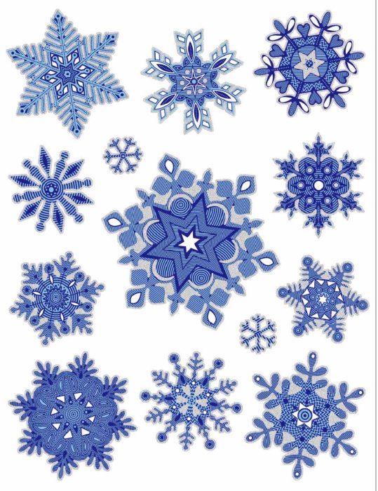 Иллюстрация 1 из 15 для Украшение новогоднее оконное "Снежинки" (22267) | Лабиринт - сувениры. Источник: Лабиринт