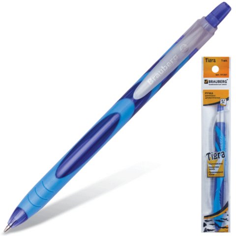 Иллюстрация 1 из 4 для Ручка шариковая автоматическая "Tigra" 0,7мм., синяя (141301) | Лабиринт - канцтовы. Источник: Лабиринт