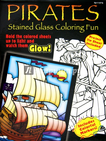 Pirates: Stained Glass Coloring Fun