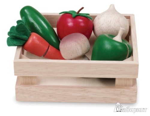Иллюстрация 1 из 2 для Набор из 6 овощей в корзинке (ВВ-4513) | Лабиринт - игрушки. Источник: Лабиринт