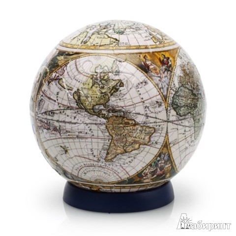 Иллюстрация 3 из 5 для Шаровый пазл "Старинная карта мира" 7,6 см (А2663-03) | Лабиринт - игрушки. Источник: Лабиринт