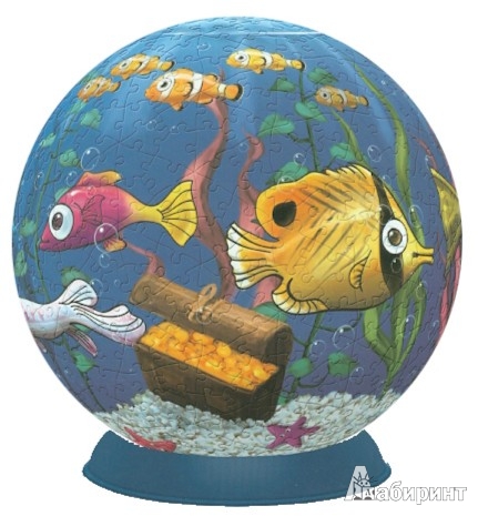 Иллюстрация 1 из 6 для Шаровый пазл "Рыбки" 23 см (А1337-09-1-1) | Лабиринт - игрушки. Источник: Лабиринт