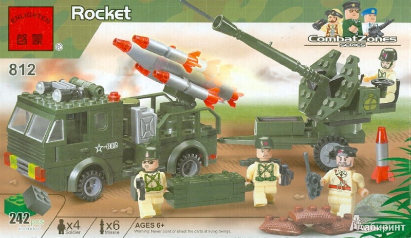 Иллюстрация 1 из 6 для Конструктор "Ракетные войска" 242 детали (812) | Лабиринт - игрушки. Источник: Лабиринт