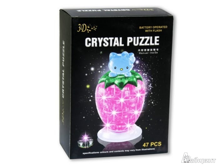 Иллюстрация 1 из 2 для 3D Crystal Puzzle "Клубника" XL (HJ027905) | Лабиринт - игрушки. Источник: Лабиринт