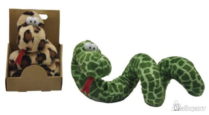 Иллюстрация 2 из 3 для Змей плюшевый, 40 см, в ассортименте (GS8679-SBDB) | Лабиринт - игрушки. Источник: Лабиринт