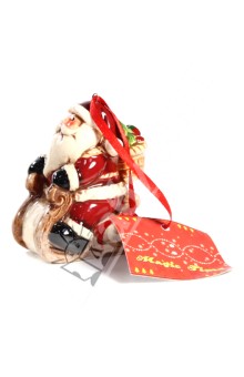 Новогоднее подвесное елочное украшение «Санта в санях» (25688).