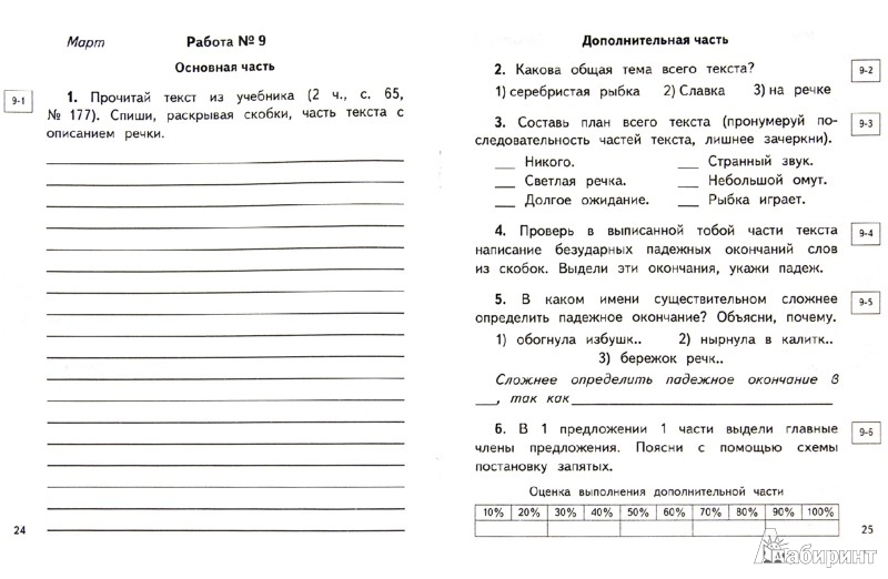 Разноуровневые диагностические задания по русскому языку для 2 класса