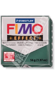 FIMO Effect полимерная глина, 56 гр., цвет зеленый металлик (8020-502).
