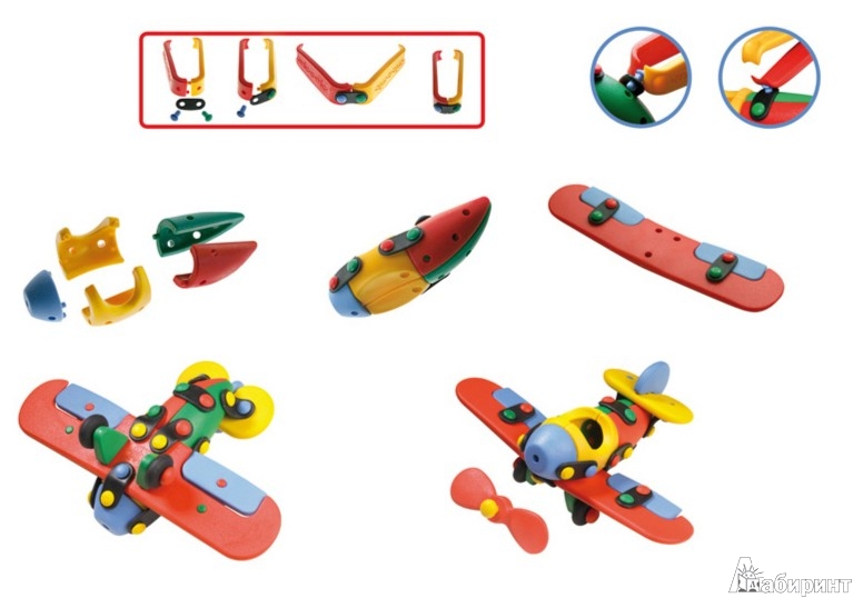 Иллюстрация 4 из 6 для Конструктор. Самолет. 57 деталей (485002/089.002) | Лабиринт - игрушки. Источник: Лабиринт