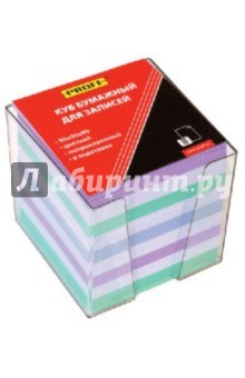 Куб бумажный для записей. 90х90х90 мм, цветной. С подставкой (М150-90цв ПБ PF).