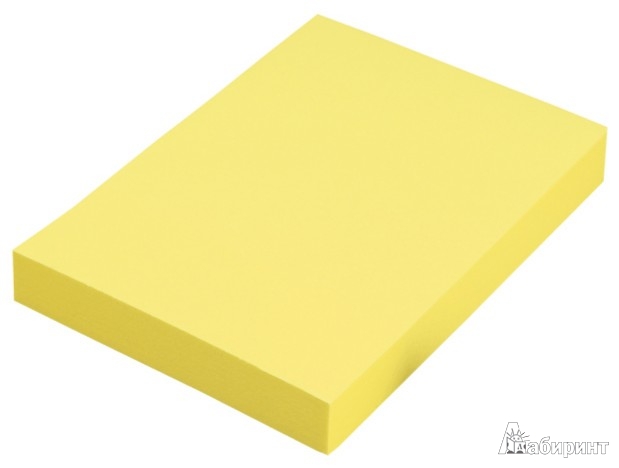 Иллюстрация 1 из 2 для Клейкая бумага для заметок. 51х76 ммЦвет: неоновый желтый (PF-5176N-02) | Лабиринт - канцтовы. Источник: Лабиринт