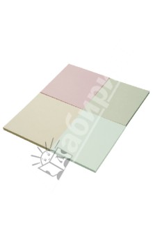 Клейкая бумага для заметок. 38х50 мм, 4 пастельных цвета (PFA1090).