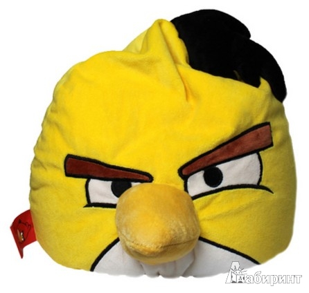 Иллюстрация 1 из 6 для Angry Birds. Подушка "Yellow bird", 30х25 см. (АВУ12) | Лабиринт - игрушки. Источник: Лабиринт