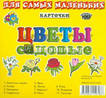 Карточки "Цветы садовые"