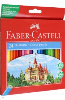 Карандаши цветные ECO Замок, 24 цвета.