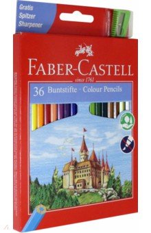 Цветные карандаши ECO Замок с точилкой, 36