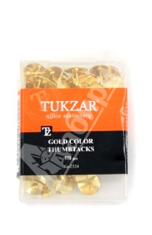 Кнопки канцелярские золотистого цвета 100 штук (TZ 2524).