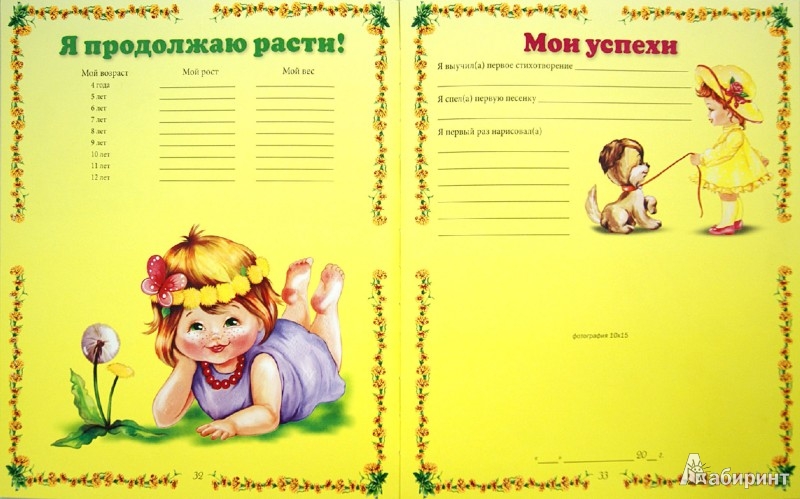 Иллюстрация 4 из 45 для С Днем рождения, малышка! Альбом на память - Юлия Феданова | Лабиринт - сувениры. Источник: Лабиринт