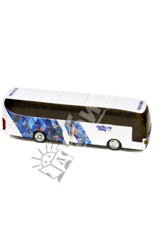 Автобус со светом и звуком на батарейках металлический (GT6687).