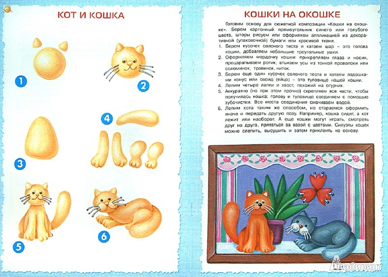 Иллюстрация 1 из 5 для Кошки на окошке. Лепим подарки из соленого теста - Ирина Лыкова | Лабиринт - книги. Источник: Лабиринт