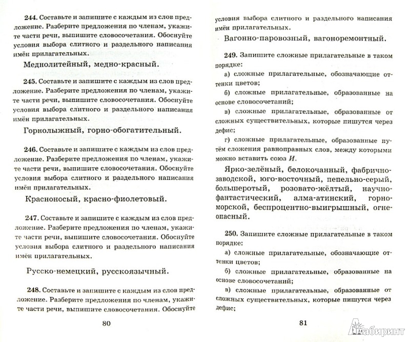 Русский язык 6 класс правила