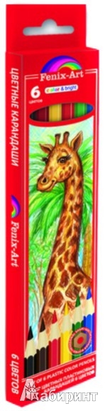 Иллюстрация 1 из 3 для Карандаши 6 цветов "Жираф" (32596-24) | Лабиринт - канцтовы. Источник: Лабиринт