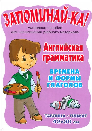 Английская грамматика. Времена и формы глаголов. Таблица-плакат