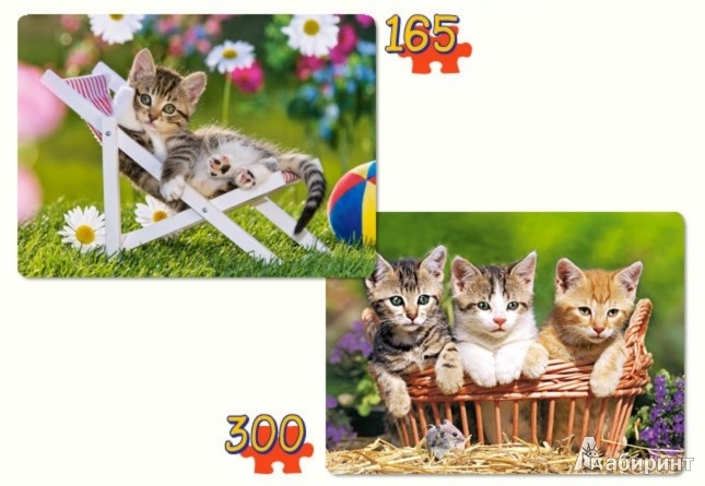 Иллюстрация 1 из 11 для Puzzle "Котята в саду" 2 в 1 (B-021116) | Лабиринт - игрушки. Источник: Лабиринт
