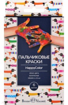 Краски пальчиковые, 6 цветов. ISBN: 4606016135758