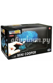 3D модель-пазл Mini Cooper полупрозрачный синий (57073).