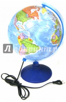 Глобус Земли политический с подсветкой (диаметр 250) (ГЗ-250пп).