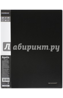 Папка А4, 10 файлов, AGATIS, черный (292710-01).