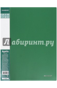 Папка А4, 10 файлов, AGATIS, зеленый (292710-05).