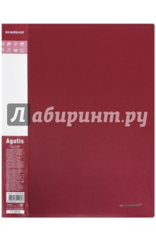 Папка А4, 20 файлов, AGATIS, красный (292720-04).