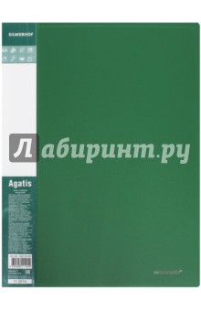 Папка А4, 20 файлов, AGATIS, зеленый (292720-05).