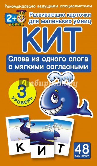 Кит. Слова из одного слога с мягкими согласными. 3 уровень